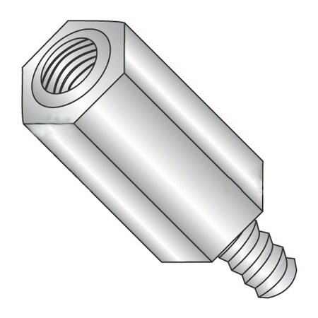 Newport Fasteners Hex Standoff, #6-32 Thrd Sz, Stainless Steel Plain, 5/16" Hex W, 100 PK 380491